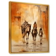 thumbnail image 2 of Designart "Silk Road Adventure Arabic Journey II" People Framed Wall Art - Global Yellow Arabic Art Entryway Framed Wall Art, 2 of 6