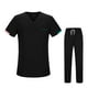 thumbnail image 3 of Conjunto de uniforme de enfermera para hombre y mujer, ropa de trabajo de enfermera transpirable y amigable con la piel, cintura elástica, ropa de Negro, 3 of 8