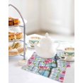 thumbnail image 4 of Spring Kitchen Dish Towels for Drying Dishes Set of 2, Truck Botanical Rose Leaves Blue White Plaid Waffle Weave Microfiber Hand Tea Bathroom Towels Quick Dry & Absorbent Towel 12x12, 4 of 7