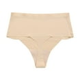 thumbnail image 5 of High Waisted Women's Thongs Lightweight Soft Stretch Underwear Breathable High Cut Comfort Panties for Everyday Wear, 5 of 5