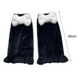 thumbnail image 5 of Dengjunhu 1 Pair Fluffy Ruffles Edge Leg Warmers Autumn Winter Fluffy Bow Decor Foot Warm Socks for Daily Wear, 5 of 7
