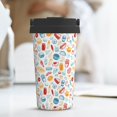 thumbnail image 6 of Uemuo Fast Food 2 Print Carry Insulated Coffee Mug, Travel Mug with Hidden Handle, Insulated Coffee Flask, Leak-proof Travel Mug Insulated Mug for Office, 6 of 8