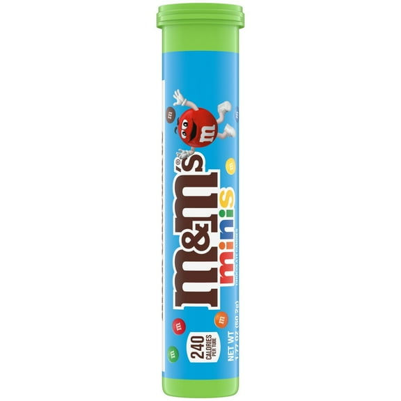 M&M'S Minis Milk Chocolate Candy Mega Tube, 1.77 oz (Package May Vary)