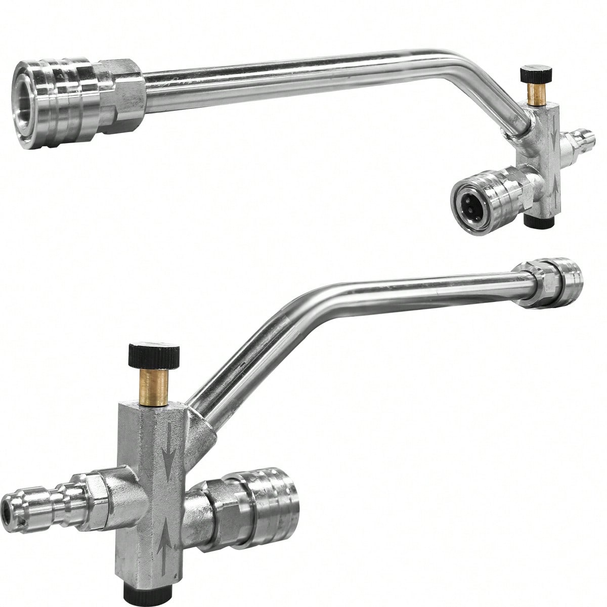 Foam Cannon Dual-Connector Accessory, Pressure Washer Double Tip Attachment for Foam Cannon, Pressure Washer Accessories with 1/4" Quick Connect for Car Wash, 5 Pressure Washer Sprayer Nozzles
