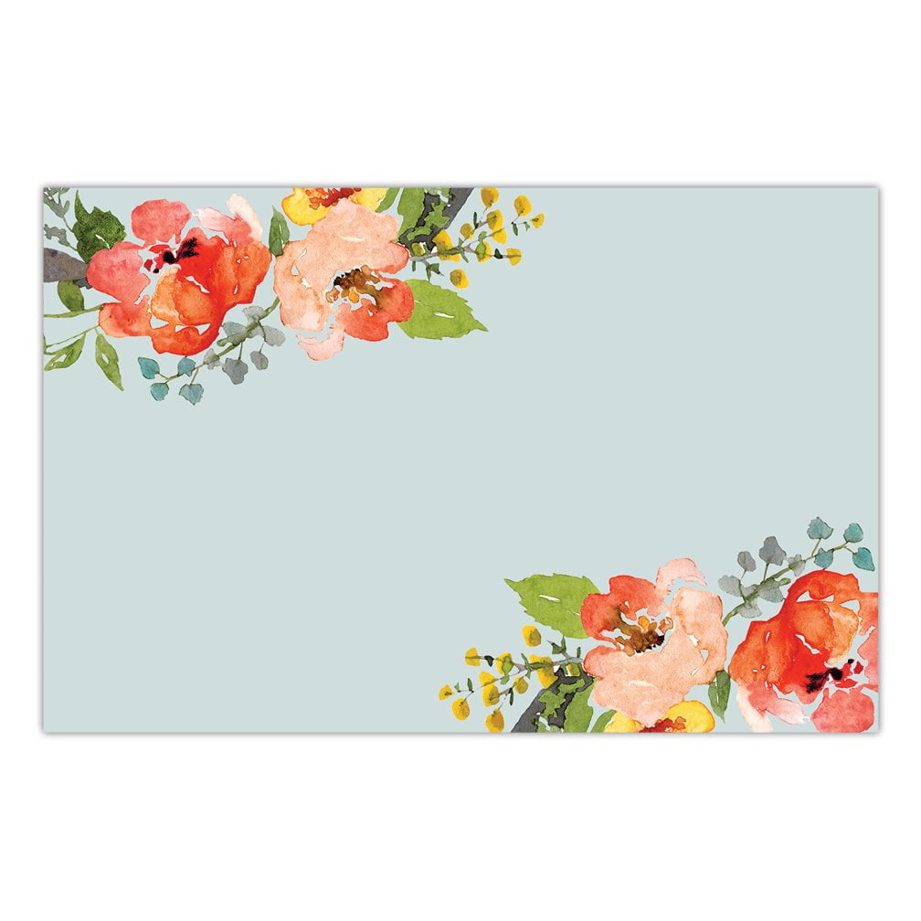 DB Party Studio Paper Placemats 25 Pack Elegant Floral Disposable Table