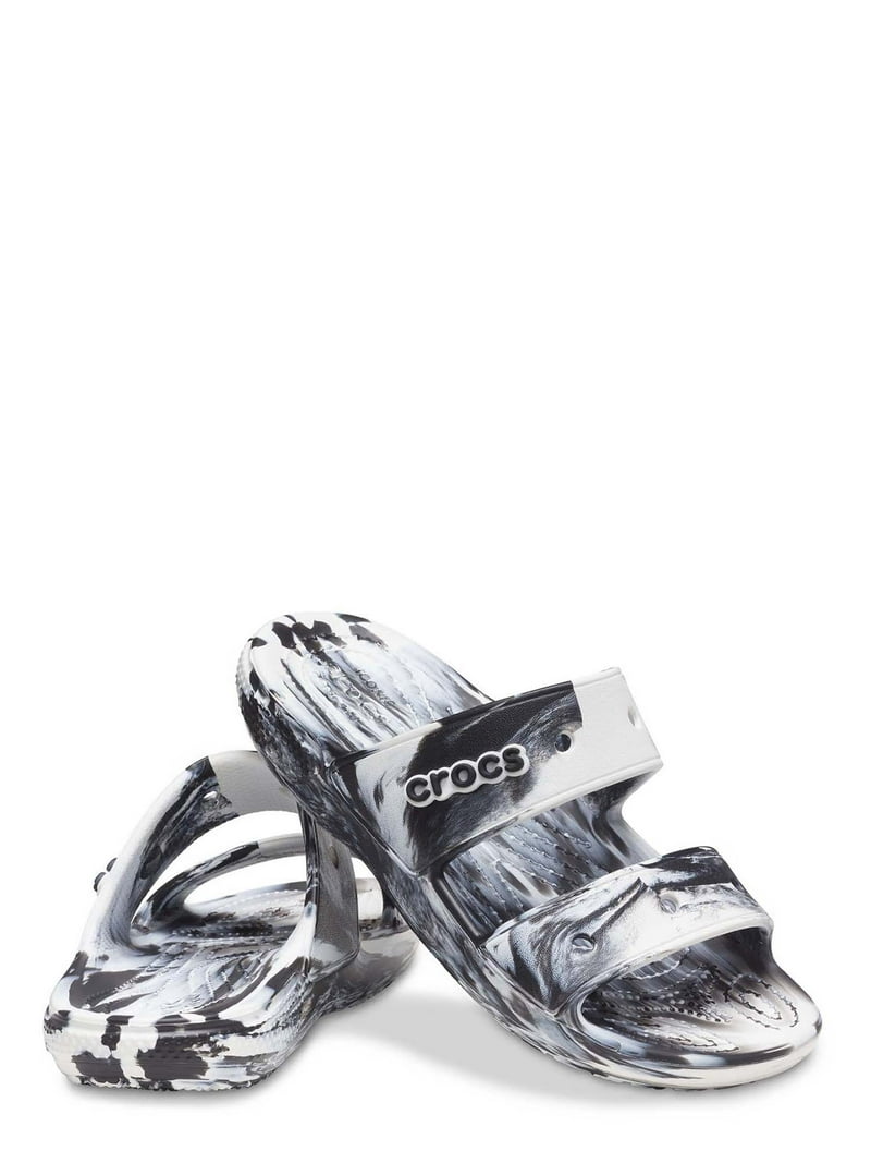 Crocs Unisex Classic Marbled Two-Strap Slide Sandal  display picture 3