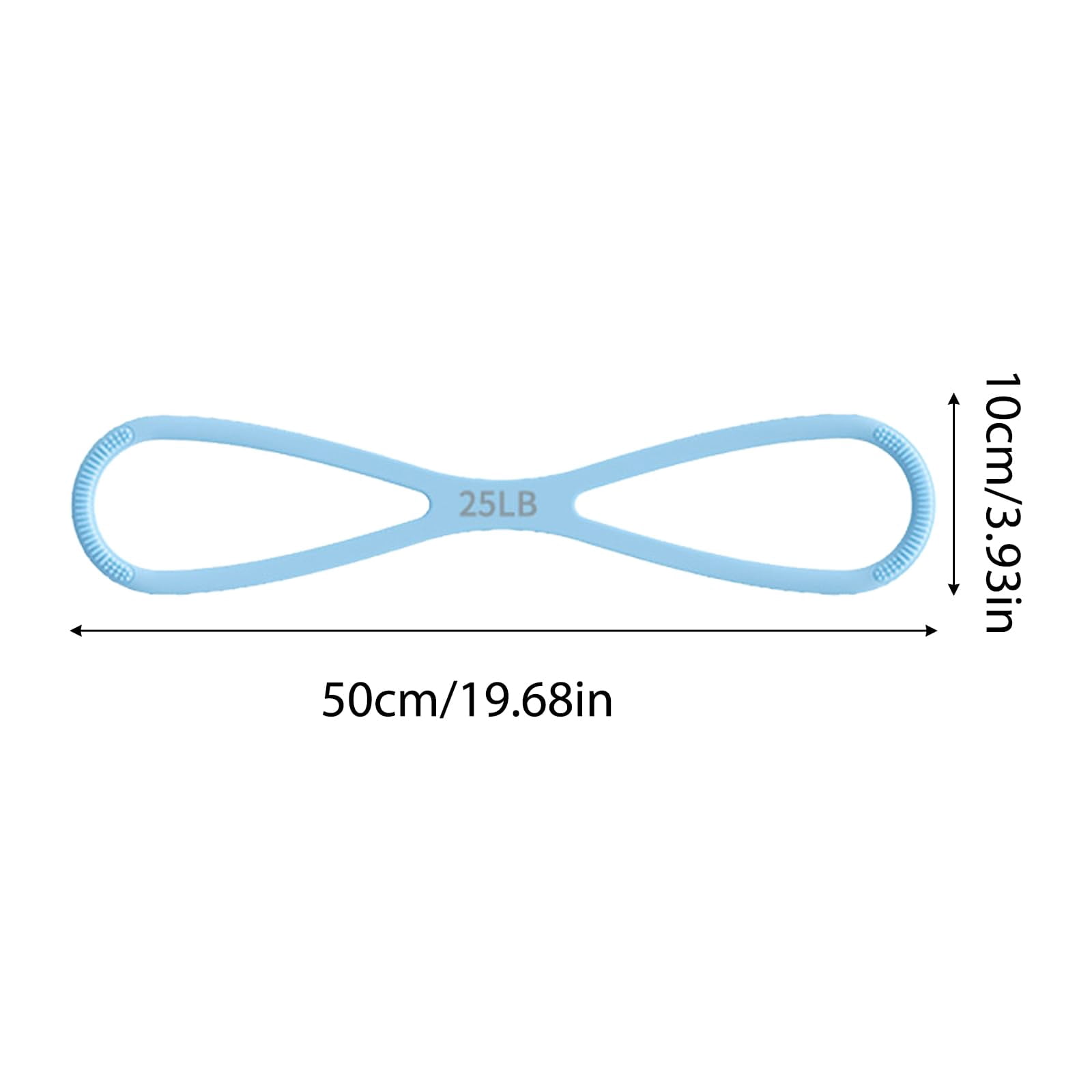 Sakerplus Resistance Bands 8-Shaped Silicone Resistance Band with Massage Grip, Figure 8 Resistance Bands with Handles Keep Resistance Band Figure for Home Workout