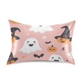 thumbnail image 7 of Yayeee Pillowcase Standard Size Set of 2 Satin Wrinkle Resistant Pillow Case, Pastel Pink Halloween, 7 of 7