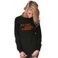 thumbnail image 4 of Too Lazy Ironic Halloween Costume Plus Size Long Sleeve Graphic Tee Shirt Brisco Brands 2X, 4 of 5