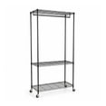 thumbnail image 6 of GDF Studio Rolling Clothes Rack with Shelves, Heavy Duty Garment Rack Organizer, Black, 6 of 6