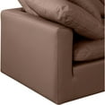 thumbnail image 6 of Meridian Furniture Indulge 159" Brown Vegan Leather L-Shaped Modular Sectional, 6 of 10