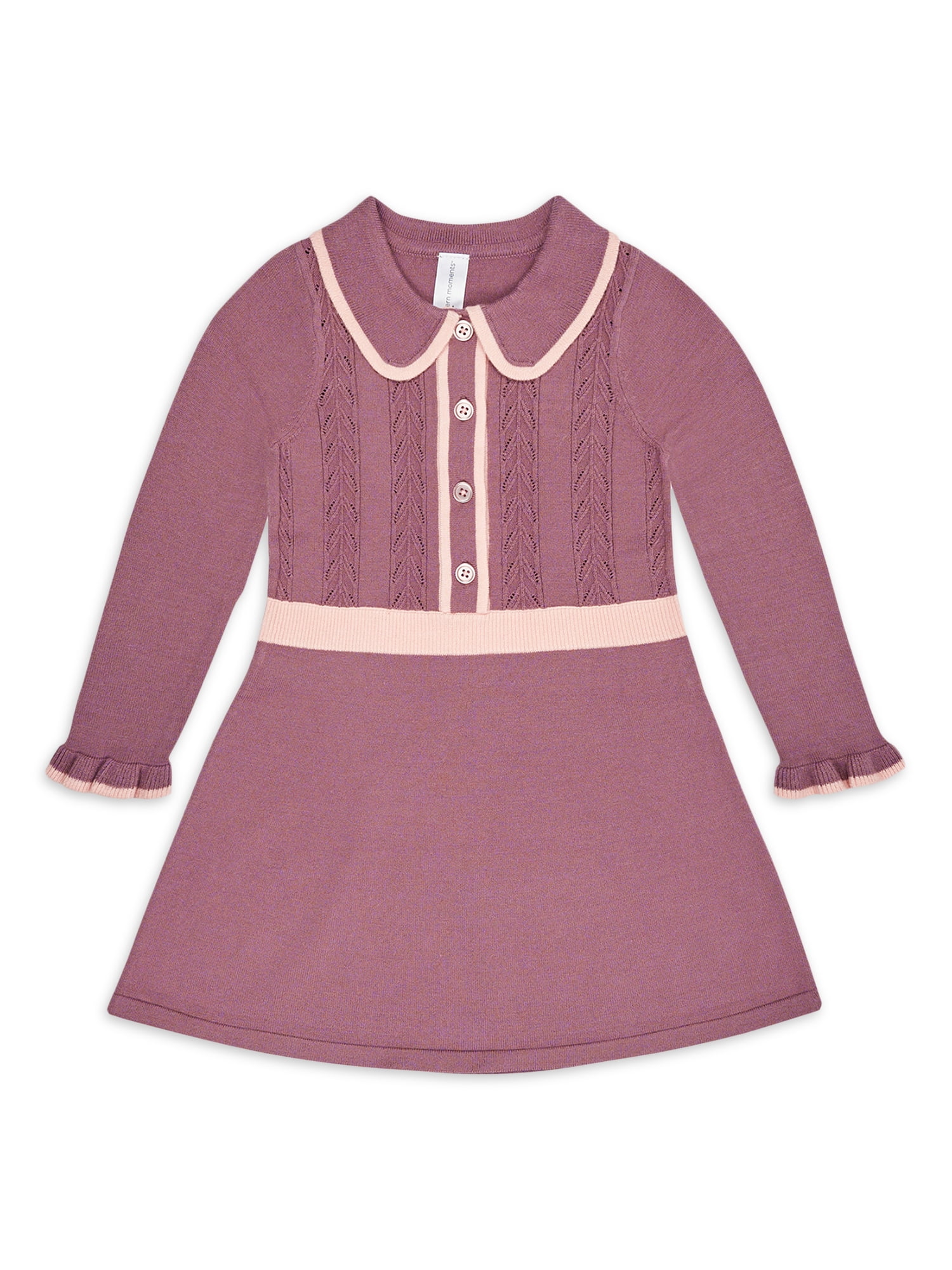 Modern Moments By Gerber Toddler Girl Collar Sweater Dress, Sizes 12 Months - 5T