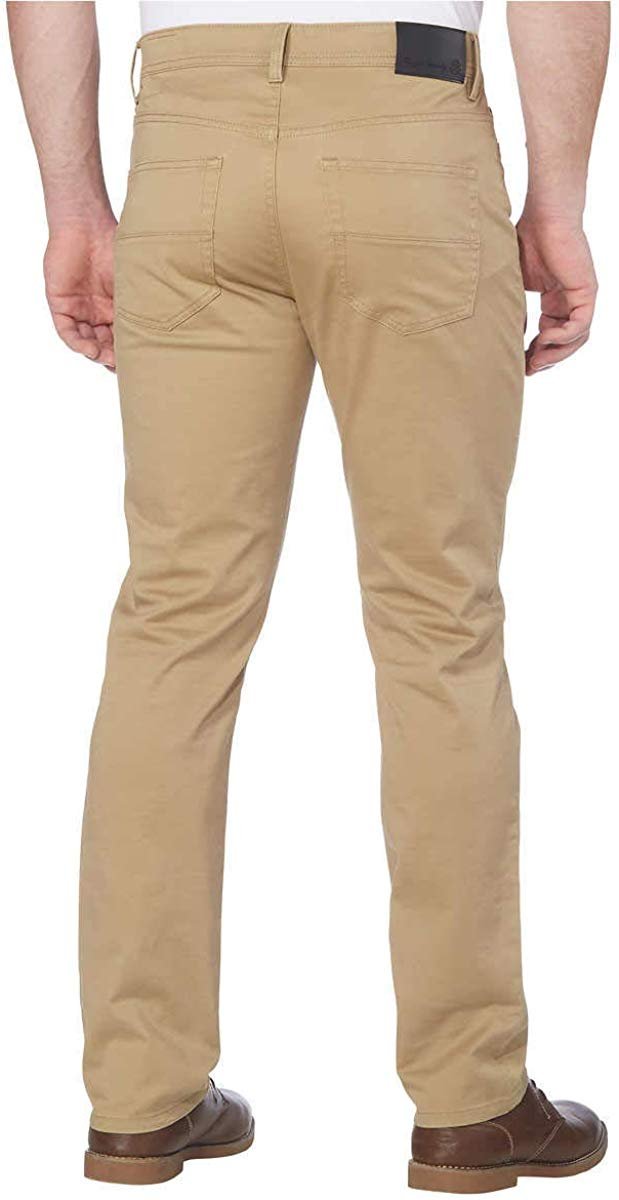 English Laundry Men's Textured Cotton Chino Pant - Khaki