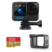 GoPro HERO12 Black Camera Bundle: Waterproof Action Cam with Go Pro Media Mod and 64GB Micro SD for Ultimate Content Creation