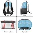 thumbnail image 5 of Yspwyqan School Backpack for Kids, 17 Inch Lightweight Large Capacity with Front Pockets, Double Zipper Ice Cream Drip Baseball Bow Bookbag for Elementary Middle High School, 5 of 7