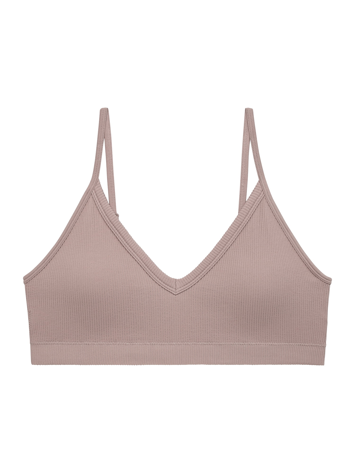 No Boundaries Seamless Ribbed Triangle Bralette, Sizes XS-XXXL