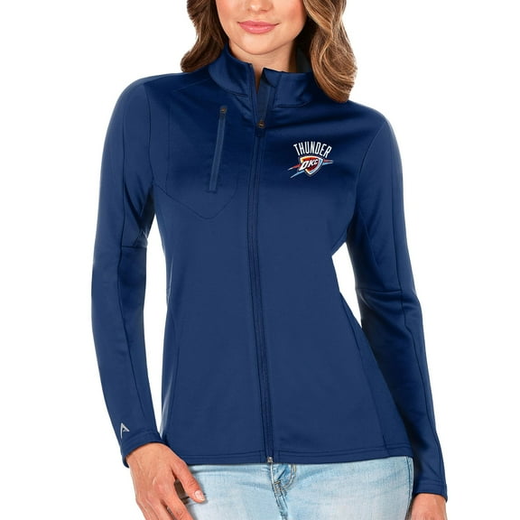 Women's Antigua Blue Oklahoma City Thunder Generation Full-Zip Jacket