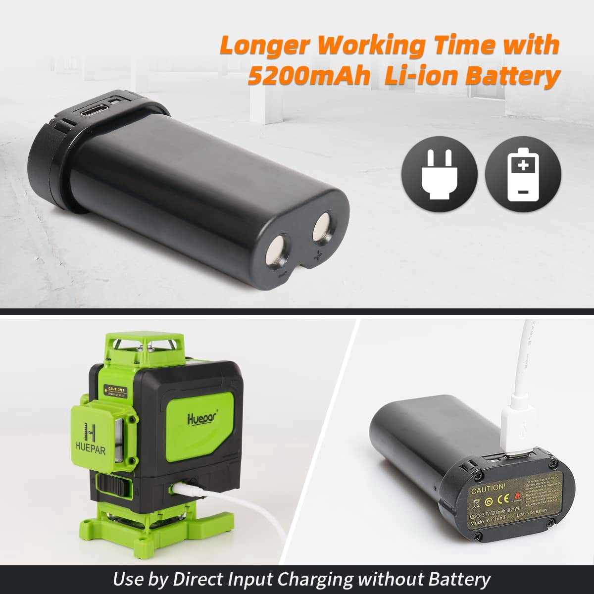 4D 16 Lines Self-leveling Laser Level, 200Ft Green Beam Tiling Floor Cross Line Laser Level Tools with Remote Control and 360° Fine-tuning Bracket