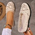 thumbnail image 5 of Fashion On Flat Comfortable Fishnet Hollow Out Casual Shoes Breathable Lightweight Walking Sneakers Non Outdoor Daily Wear Ladies Footwear, 5 of 9