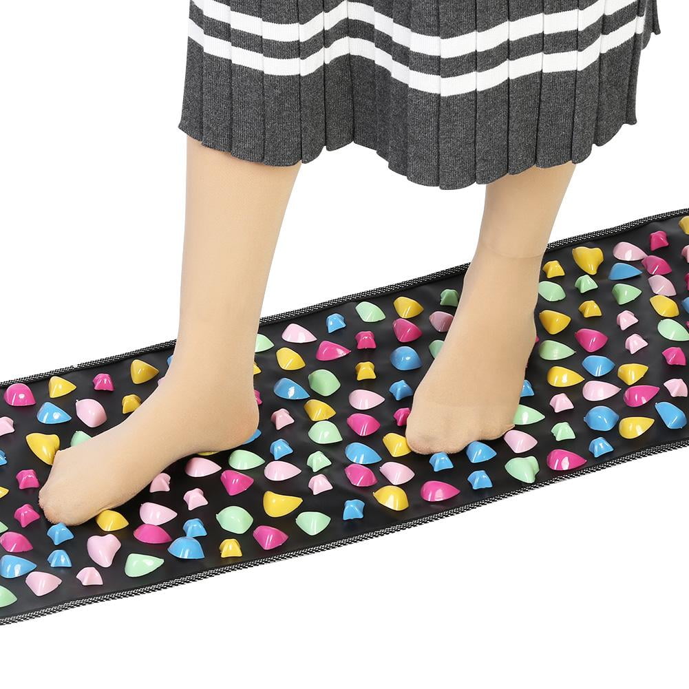 WALFRONT Reflexology Stone Foot Accupoints Masssae Mat Pain Relief Feet