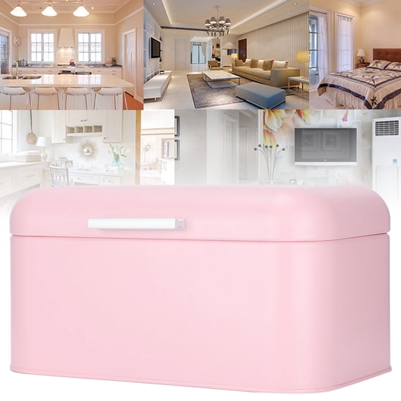 Kitchenware Pink Iron Bread Container Organizer Retro Household Kitchen Storage Case