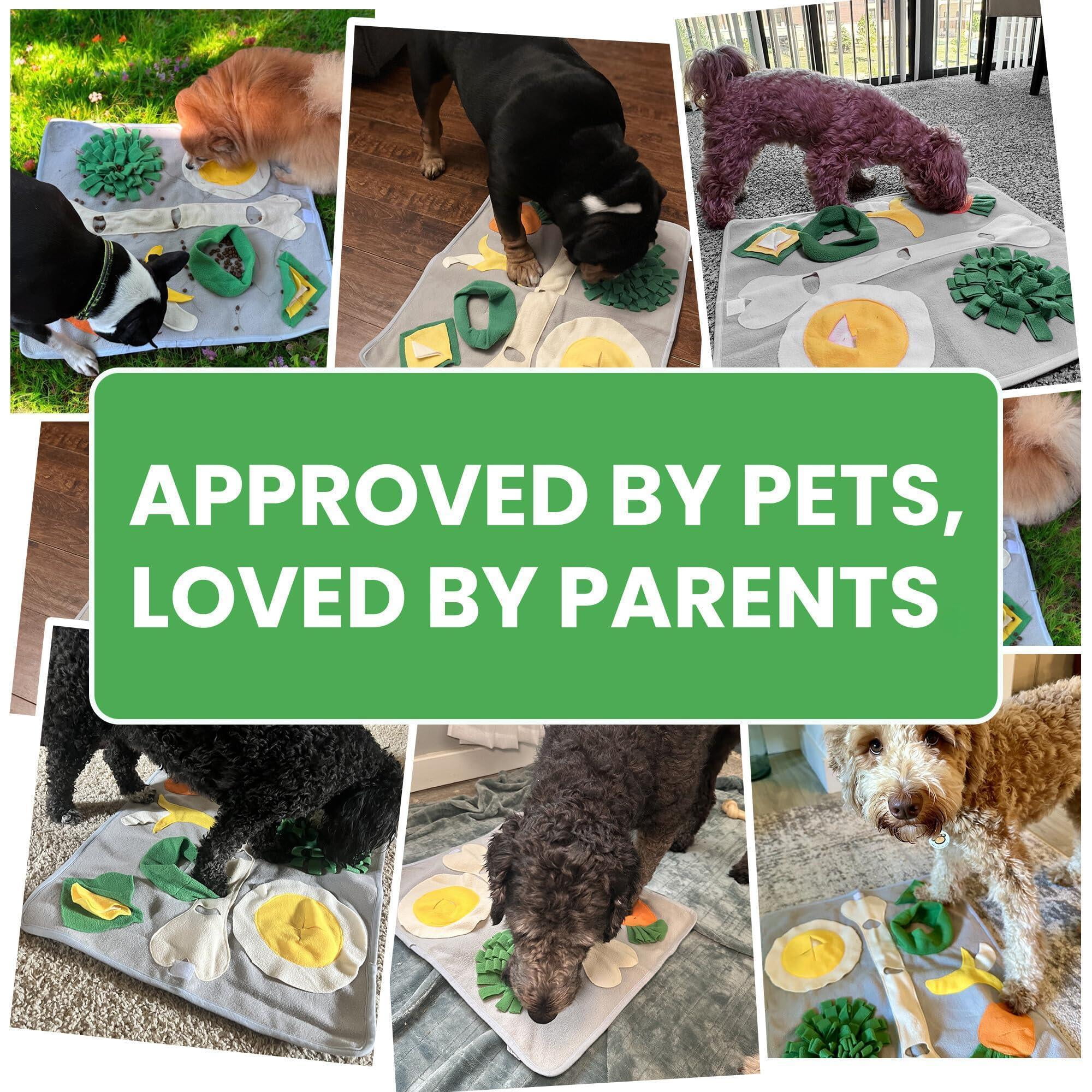 Snuffle Mat for Dogs Large Breed Keeps Pets Busy Indoors Comfortable to Lay On Soft Foraging Mat for Rabbits & Cats Interactive Enrichment Toy Slows Down Feeding Alternative to Bowls