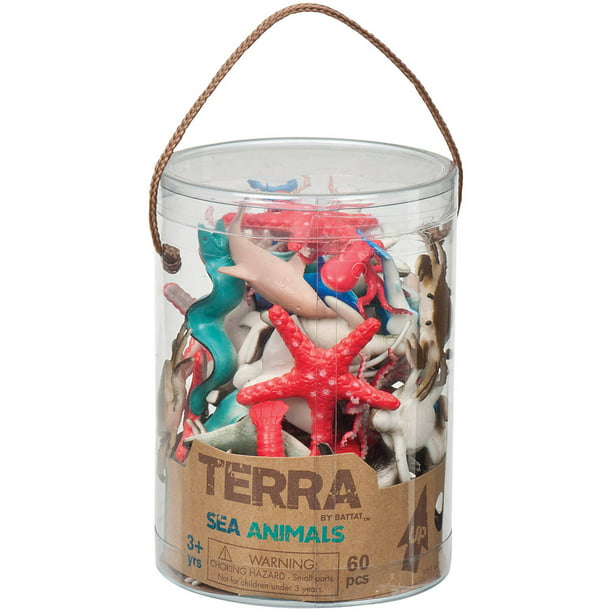 Terra Sea Animal Figures, 60-Piece Set 