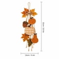 thumbnail image 2 of 20.47'' Fall Decorations Wooden Door Hanger with Pumpkin Maple Leaf Garland, Seasonal Wall Hanging Decoration for Front Door Harvest Thanksgiving Farmhouse Home Decor, 2 of 6
