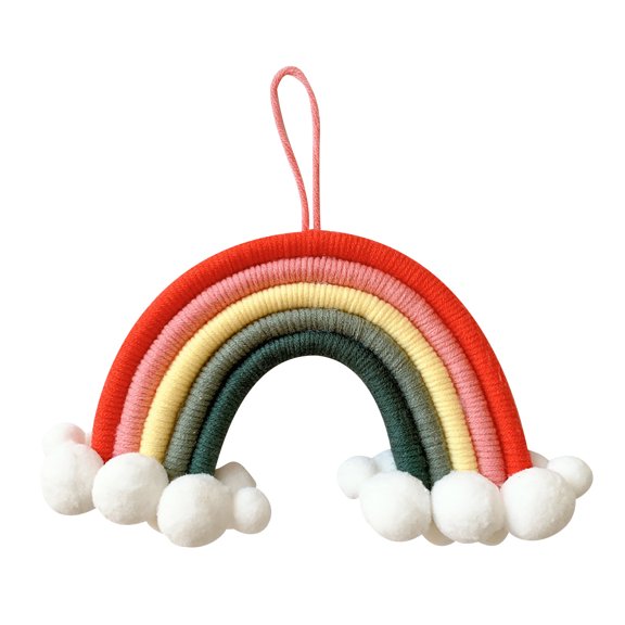 Vikakiooze 2022 Home Decor Clearance Children's Room Decoration Pendant Woven Cloud Rainbow Wall Decoration Pendant