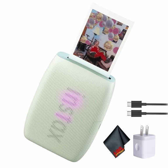 FUJIFILM INSTAX MINI LINK 3 Smartphone Printer (Sage Green), Bundle