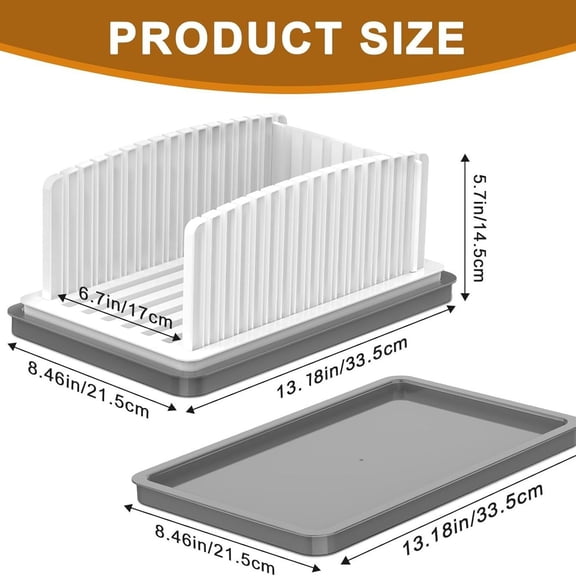 Upgrade Bread Slicer for Homemade Bread, Bread Slicer Guide Adjustable Width and Thickness, Foldable and Compact Cutting Guide with Crumb Tray, Suitability for Homemade Bread, Bagels, Cakes