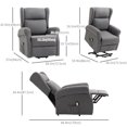 thumbnail image 3 of HOMCOM Power Lift Recliner Chair for Elderly with Footrest and Side Pocket, 3 of 10
