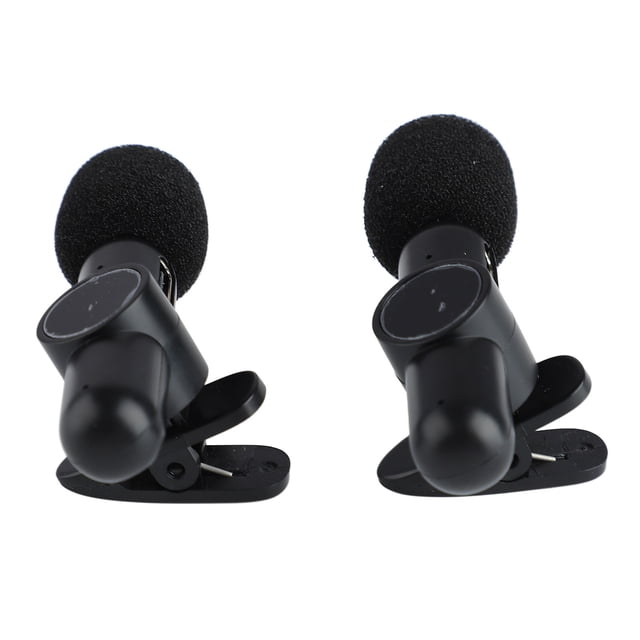 Micrófono Wireless Lavalier, 1 Para 2 Clip Inalámbrico En Micrófono 2.4g Portátil Con Windmuff Para Entrevista