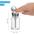 thumbnail image 2 of ABCISI 100ML Alcohol Dispenser Bottle, 2 Pcs Round Stainless Steel Flip Cover Pump Dispenser Bottle with Metal Pipe for Nail Polish Makeup Remover, 2 of 6