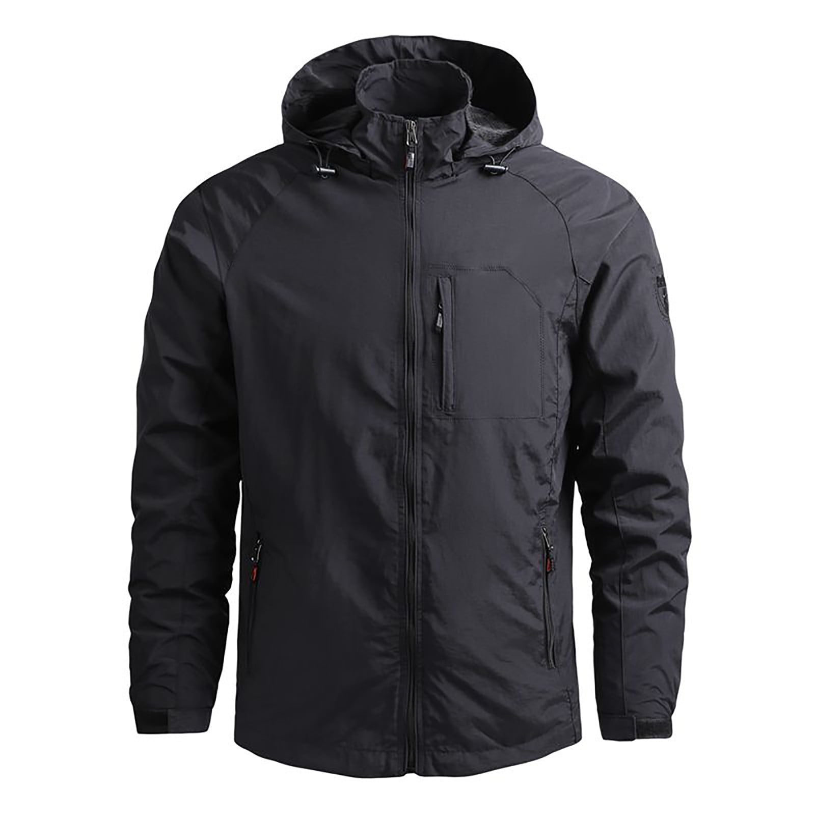 zanvin Winter Coat Men Clearance Birthday Gifts Men s Thin Jacket Casual Sports Windbreaker Hooded Jacket Black XXXL