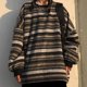 thumbnail image 5 of Camisa de entrenamiento Sudadera suelta para mujer Sudaderas con capucha de otoño Manga larga a rayas vintage Tops casuales de gran tamaño Jerseys 1 1, 5 of 5