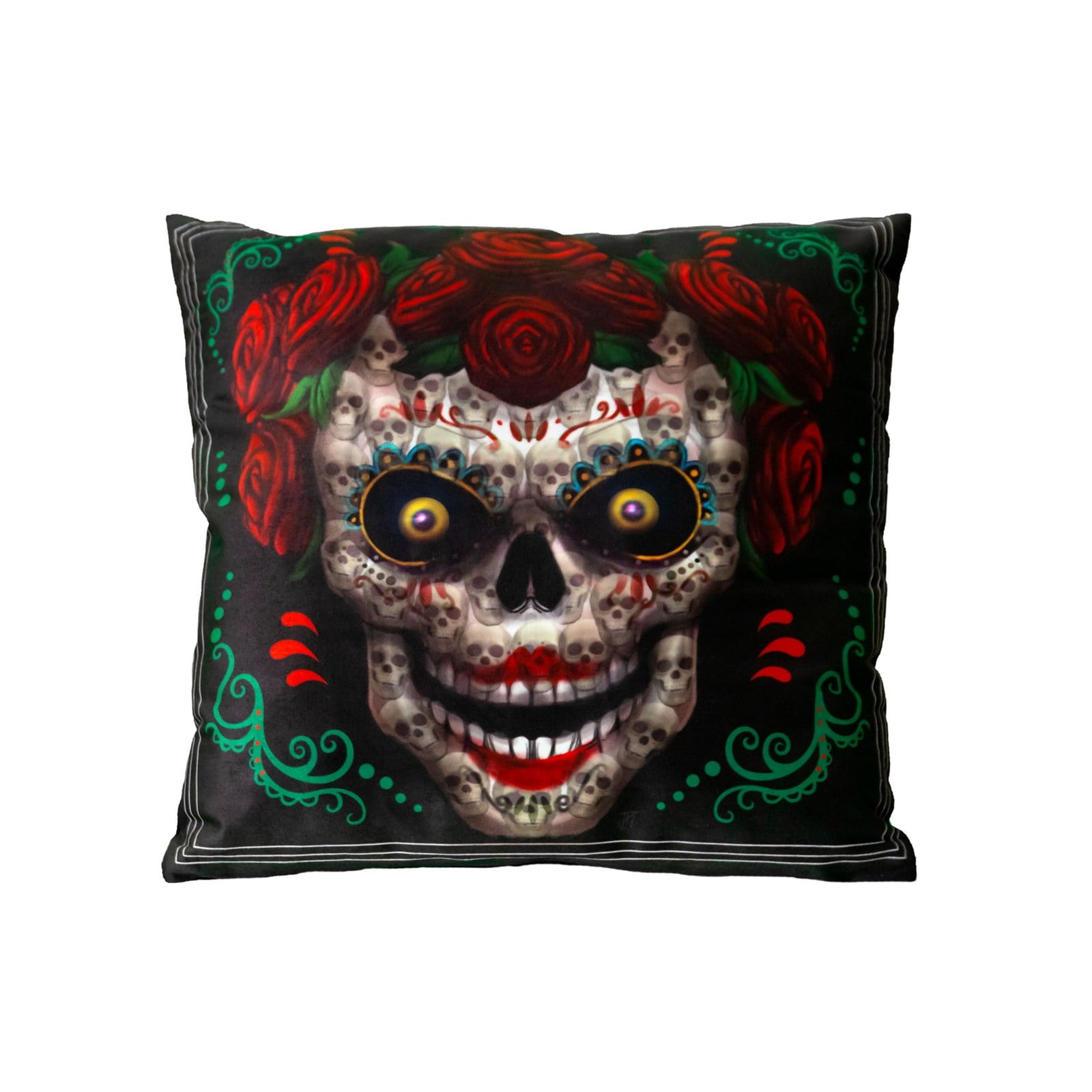 "Day of the Dead"  Halloween HEART Pillow 11 x 13 