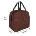thumbnail image 3 of Honeii Dark Brown Glitter Print Lunch Bag Women, Lunch Box Lunch Bag for Women Adult Men, Small Leakproof Cute Lunch Tote Large Capacity Reusable, 3 of 8