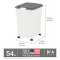 thumbnail image 6 of IRIS 54 Lbs. Airtight Pet Food Container | Dog & Cat Food Storage Bin with Scoop, 6 of 6