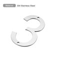 thumbnail image 3 of Uxcell 3 Inch 304 Stainless Steel House Number Polishing for Door Mailbox(Number 3), 3 of 5