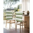 thumbnail image 3 of nqOlkjepod Sage Green White Striped Chair Covers Set of 6, Decorative Chair Back Cover, Farmhouse Stripes Dining Room Chair Slipcovers Removable Chair Protectors Covers for Party Banquet, 3 of 7