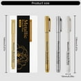 thumbnail image 3 of 3Pcs Metallic Paint Pen Water Resistant Glittering Highlighter Marker For Card Making Drawing Scrapbooking Craft Project, 3 of 9