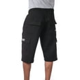 thumbnail image 4 of Pro Club Men's Six Pocket Fleece Cargo Shorts - Black - Small, 4 of 4