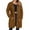 Coffee, variant on Women's Fashionable Zippered Long-Sleeved Loose-Fit Jacket for Fall and Winter, Casual Outerwear, Winter Clothes for Women,Coffee,L