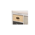 thumbnail image 4 of Baxton Studio Jacoby Modern Transitional Beige Fabric Upholstered and Multi-Colored Wood 3-Drawer Storage, 4 of 9