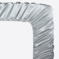 thumbnail image 5 of ANMINY Satin Fitted Sheet Twin Size 14 Inch Deep Pocket Bed Sheet Silk Sheet Ultra Soft Machine Washable, Light Gray, 5 of 7