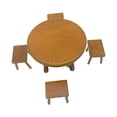 thumbnail image 3 of Juego de mesa de comedor de madera con modelo de silla, juguete de simulación, adornos artesanales Café, 3 of 9