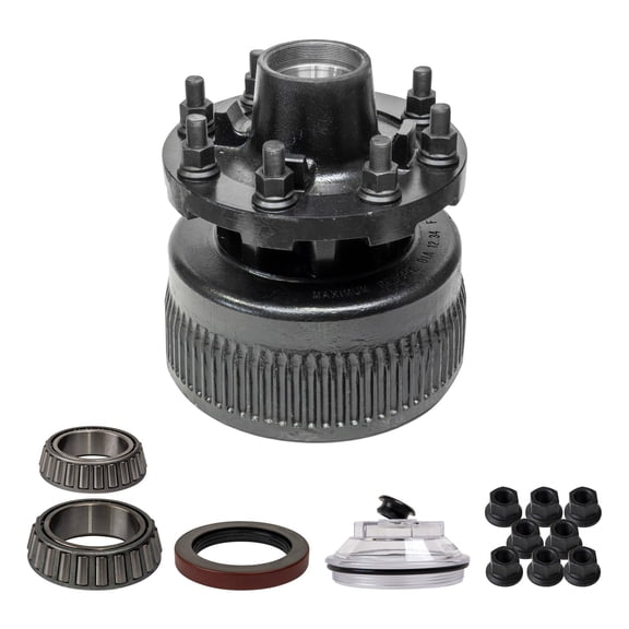 15K TK Trailer Axle Hub and Drum Assembly - 15,000 lb Capacity - 8 Lug x 275mm