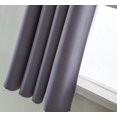 thumbnail image 4 of Paneles De Cortina Cortos Opacos De Cocina Grises para Dormitorio, Cortinas Opacas Superiores con Ojales con Aislamiento Térmico 2 Piezas-29 * 18 （74 * 46） cm, 4 of 5
