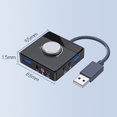 thumbnail image 3 of Tarjeta de Sonido USB, Adaptador de Sonido USB Pequeño Soporte de Alta Velocidad Otg Expansión ESTA, 3 of 7